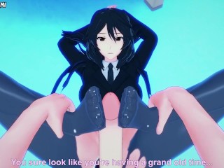 Chifuyu from Infinite Stratos Gives You A Footjob Hentai POV