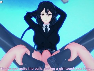 Chifuyu from Infinite Stratos Gives You A Footjob Hentai POV