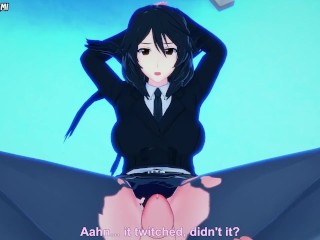 Chifuyu from Infinite Stratos Gives You A Footjob Hentai POV