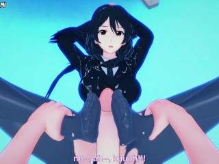 Chifuyu from Infinite Stratos Gives You A Footjob Hentai POV