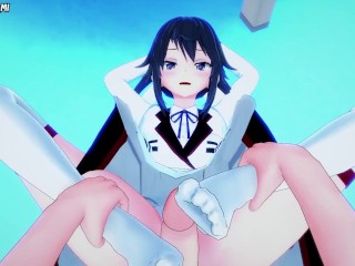 Houki from InfiniteStratos Gives You A Footjob Hentai POV