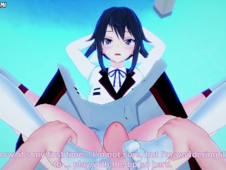 Houki from InfiniteStratos Gives You A Footjob Hentai POV