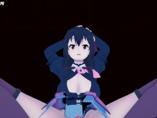Yunyun from Konosuba Gives You A Footjob Hentai POV