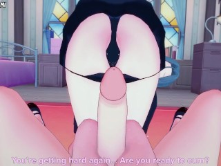 Meno from The Misfit of Demon King Academy Gives You A Footjob Hentai POV