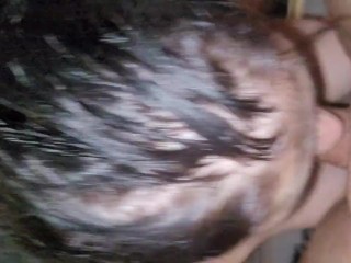 Stepsister making  sloppy BLOWJOB with deepthoart, CUM in mounth