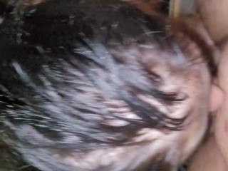 Stepsister making  sloppy BLOWJOB with deepthoart, CUM in mounth