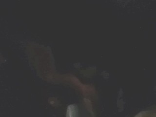 Inserting a wine bottle inside her at night in the park