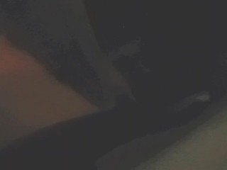 Inserting a wine bottle inside her at night in the park