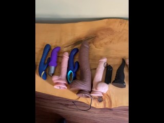 Onlyfans model teases fan and shows how far she can put toys down her throat