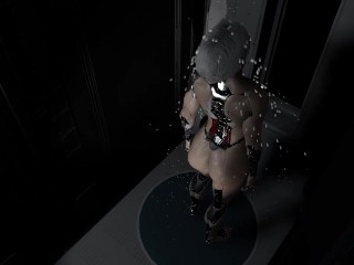 Watching a Cyberpunk Chick Take a Shower