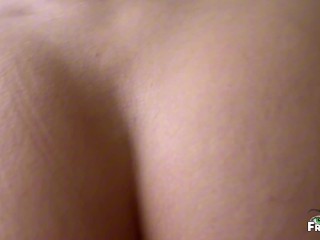 Step Son fingering his Step Mom while she reading a book, and then fuck and cum inside.