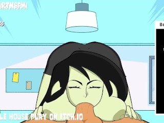 Shego Deepthroat Sloppy Blowjob Cumshot - Hole House