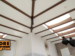 Screwing sexy PI Sybil on your sweaty sex soiled sheets