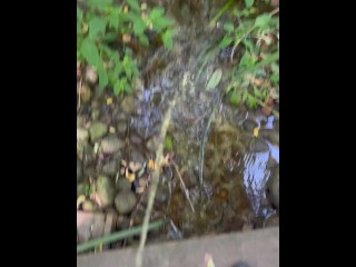 College Boy Peeing in the Park River - Dane Coxx