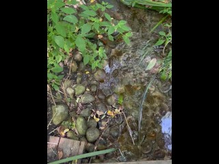 College Boy Peeing in the Park River - Dane Coxx