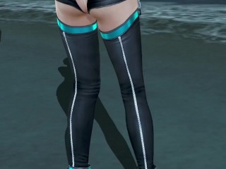 Dead or Alive Xtreme Venus Vacation Nagisa Black Rubber Outfit Nude Mod Fanservice Appreciation