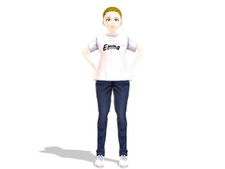 【Emma】Blonde girl shows off her tits in a slideshow videos.