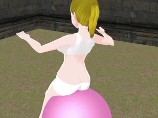 【Emma】Blonde girl shows off her tits in a slideshow videos.