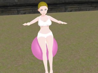 【Emma】Blonde girl shows off her tits in a slideshow videos.