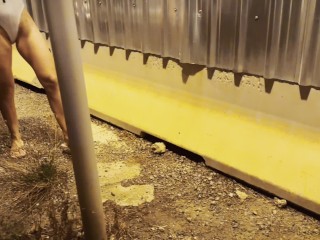 Walking back from a night out in Cap d'Agde, with my spanked ass!