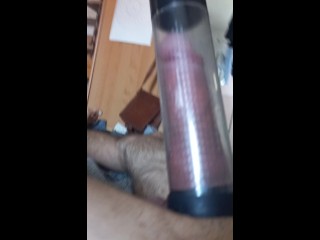 Cock pumping with New pump toy