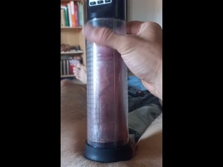 Cock pumping with New pump toy