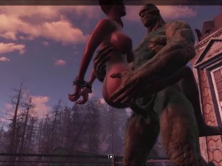 Curie Ass Fucked Outdoors on Roof | Fallout 4 Far Harbor