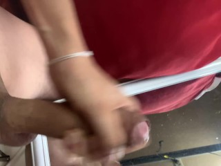 big 9" bbc cumming all over a mirror big load must watch!