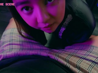 Oh no! She Missed The Cum Swallow but She Licks it so Good! -Sharinami