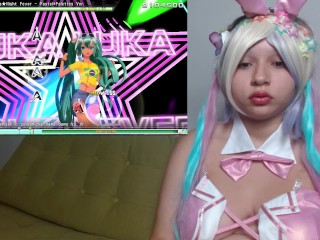 Kangel Cosplay ニーディー Vanilla Faith plays 初音ミク Project DIVA