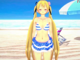 Marie Rose bikini sucking on the beach | 1 | DOA | Full & POV on Patreon: Fantasyking3