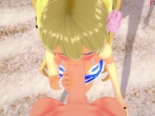 Marie Rose bikini sucking on the beach | 1 | DOA | Full & POV on Patreon: Fantasyking3