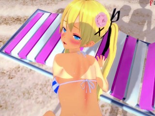 Marie Rose bikini fucking on the beach | Free POV | DOA | Full & POV on Patreon: Fantasyking3