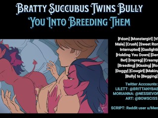 Succubus Girls Bully You Into Breeding Them - Audio Roleplay