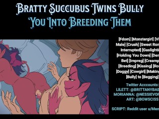 Succubus Girls Bully You Into Breeding Them - Audio Roleplay