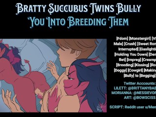 Succubus Girls Bully You Into Breeding Them - Audio Roleplay