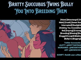 Succubus Girls Bully You Into Breeding Them - Audio Roleplay