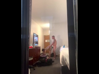 Watching Slut Get Fucked from the Hotel Window