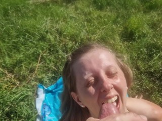 Amateur Wife Fucked Outdoors and Takes A Facial