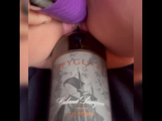 Fucking my self with a wine bottle