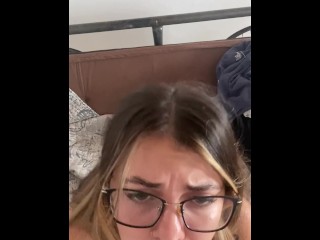 Schoolgirl behaves like a whore and masturbates non-stop