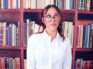 This student will do whatever it takes to get a passing grade from her teacher. TRY NOT TO CUM