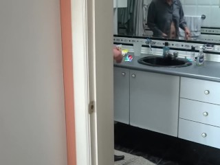 I recorded with two cameras the first time I cum in my stepmom's ass, she loves my cum