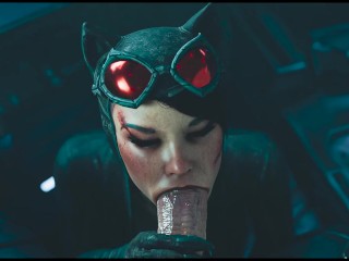 Catwoman Blows Batman in Batcave