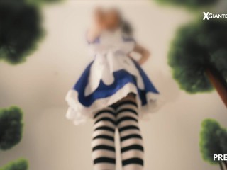 Giantess Alice crushes tiny villager under her socks