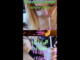 The perverted guy cums on a fruit, the sexy chick eat with relish all!! 😍💦🔥