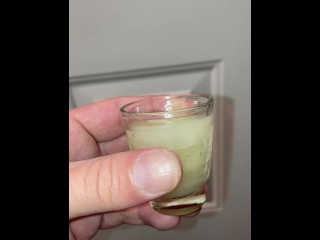 Describing how a local married couple uses shot glasses of my cum for lube and cumplay