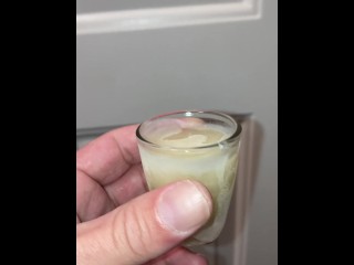 Describing how a local married couple uses shot glasses of my cum for lube and cumplay