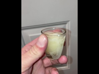 Describing how a local married couple uses shot glasses of my cum for lube and cumplay