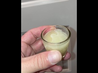 Describing how a local married couple uses shot glasses of my cum for lube and cumplay